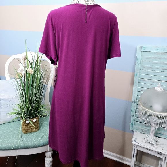 NWT Just Be Plus Size Strappy Tunic in Magenta - Picture 5 of 8